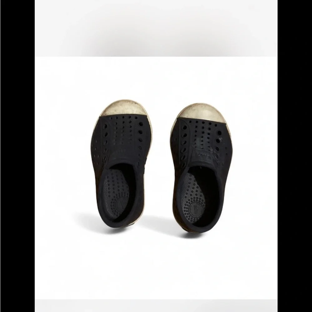 Native Black and White Slip-On Shoes